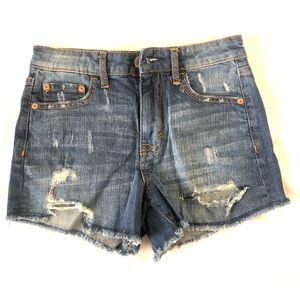 high waisted jean shorts